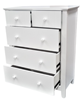 Picture of IVY Tallboy 5 Drawer Fully Assembled White Malaysian Made (65kg Weight)