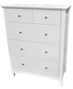 Picture of IVY Tallboy 5 Drawer Fully Assembled White Malaysian Made (65kg Weight)