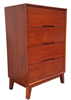 Picture of T-REX Tallboy 4 Drawer Fully Assembled Slim Design Oak Malaysian Made (45kg Weight)