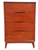 Picture of T-REX Tallboy 4 Drawer Fully Assembled Slim Design Oak Malaysian Made (45kg Weight)