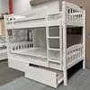 Picture of Miki Higher King Single Bunk Bed with Drawers Mattresses Solid Hardwood White