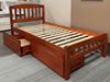 Picture of Miki Single Bed with Mattress Solid Hardwood Antique Oak Malaysian Made