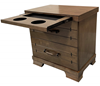 Picture of Borneo Bedside Table 3 Drawer Fully Assembled Charcoal Brown Grey Colour Malaysian Made