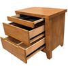 Picture of Hartlepool Bedside Table 3 Drawer Fully Assembled Ori Oak Colour Malaysian Made (25kg Weight)