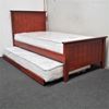 Picture of Eddie Single Bed with Trundle Solid Hardwood Oak Malaysian