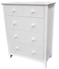 Picture of IVY Tallboy with Two Bedside Table Fully Assembled White Malaysian (110kg Weight)