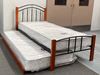 Picture of Jenny Single Bed with Trundle Mattresses Solid Construction Oak-Black Malaysian Made