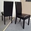 Picture of Zoe Black PU Leather Dining Chair with Dark Wooden Legs