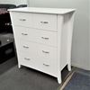 Picture of KIA Tallboy 5 Drawer Fully Assembled White Curvaceous Sides Malaysian Made (60kg Weight)