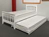 Picture of Cooper Solid Hardwood Single Bed with Mattress (White) | Made in Malaysia