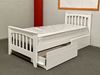 Picture of Cooper Solid Hardwood Single Bed with Mattress (White) | Made in Malaysia