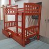 Picture of Miki Higher Solid Hardwood Bunk Bed with Drawers– Single (Antique Oak) | Premium & Durable Design