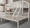 Miki Higher Solid Hardwood Bunk Bed in Double Single Size with White Finish – Premium Durable Design