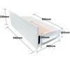 Picture of Miki Solid Hardwood Bunk Bed with Drawers & Mattresses– Double Single (White)
