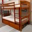 Miki Higher King Single Hardwood Bunk Bed with Drawers & Mattresses in Antique Oak – Sleek & Durable