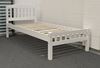 Miki Solid Hardwood Single Bed in White – Durable, Stylish, and Perfect for Any Room