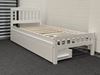 Picture of Miki Solid Hardwood Single Bed with Drawers – White Finish Durable & Stylish