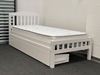 Picture of Miki Solid Hardwood Single Bed with Drawers – White Finish Durable & Stylish