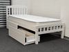 Picture of Miki Solid Hardwood Single Bed with Drawers – White Finish Durable & Stylish