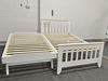 Cooper King Single Bed with Pop up Trundle in white, crafted from solid hardwood with a sturdy frame and elegant design