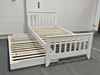 Cooper King Single Bed with Pop up Trundle in white, crafted from solid hardwood with a sturdy frame and elegant design