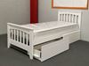 Cooper King Single Bed with Mattress & Drawers in white, crafted from solid hardwood with a sturdy frame and elegant design
