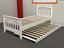 Cooper King Single Bed with Trundle in white, crafted from solid hardwood with a sturdy frame and elegant design