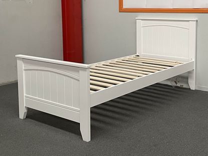 Picture of Emilia Hardwood King Single Bed – White Timeless Design | Made in Malaysia