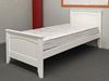 Emilia hardwood king single bed with Mattress in white, featuring a timeless design – made in Malaysia