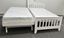 Picture of Cooper Solid Hardwood Single Bed with Pop-Up Trundle & Mattresses– White Sleek Design | Made in Malaysia