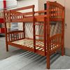Picture of Solid Hardwood Bunk Bed (Single/Single) — Oak Finish | Top Choice
