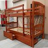 Picture of Solid Hardwood Bunk Bed (Single/Single) — Oak Finish | Top Choice