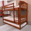 Picture of Solid Hardwood Bunk Bed (Single/Single) — Oak Finish | Top Choice