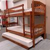 Picture of Solid Hardwood Bunk Bed (Single/Single) — Oak Finish | Top Choice