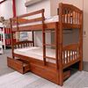 Picture of Solid Hardwood Bunk Bed (Single/Single) — Oak Finish | Top Choice