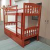 Picture of Solid Hardwood Higher Bunk Bed (Single/Single) — Antique Oak Finish | Top Choice