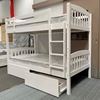 Picture of Solid Hardwood Higher Bunk Bed (K-Single/K-Single) — White Finish | Top Choice