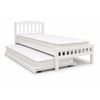 Picture of Miki Solid Hardwood Single Bed with Trundle & 2 Pocket Spring Mattresses White
