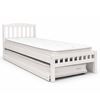 Picture of Miki Solid Hardwood Single Bed with Trundle & 2 Pocket Spring Mattresses White