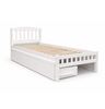 Picture of Miki Solid Hardwood Single Bed with Trundle & 2 Pocket Spring Mattresses White