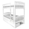 Picture of Solid Hardwood Single over Single Bunk Bed – White High
