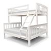 Picture of Miki Solid Hardwood Queen Bunk Bed – White – Includes Mattresses