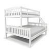 Picture of Miki Solid Hardwood Queen Bunk Bed – White – Includes Mattresses