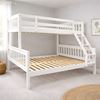 Picture of Miki Solid Hardwood Queen Bunk Bed with Storage Drawers – White