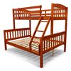 Picture of Miki Solid Hardwood Single over Double Bunk Bed - Antique Oak