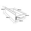 Picture of Miki Solid Hardwood Single over Double Bunk Bed with Drawers - Antique Oak