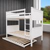 Picture of Emilia Solid Hardwood King Single Bunk Bed with Storage Drawers– White