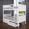 Picture of Emilia Solid Hardwood King Single Bunk Bed with Pull-Out Trundle – White