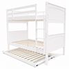 Picture of Emilia Solid Hardwood King Single Bunk Bed with Pull-Out Trundle – White