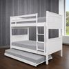 Picture of Emilia Solid Hardwood King Single Bunk Bed – White – Includes Mattresses
